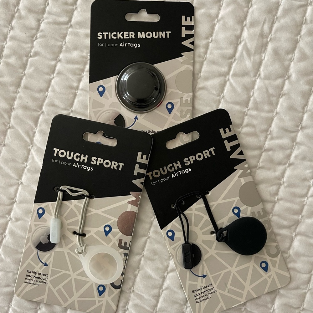 NEW Case-Mate AirTag Case Sticker Mount AirTag Case and 2 tough Sport